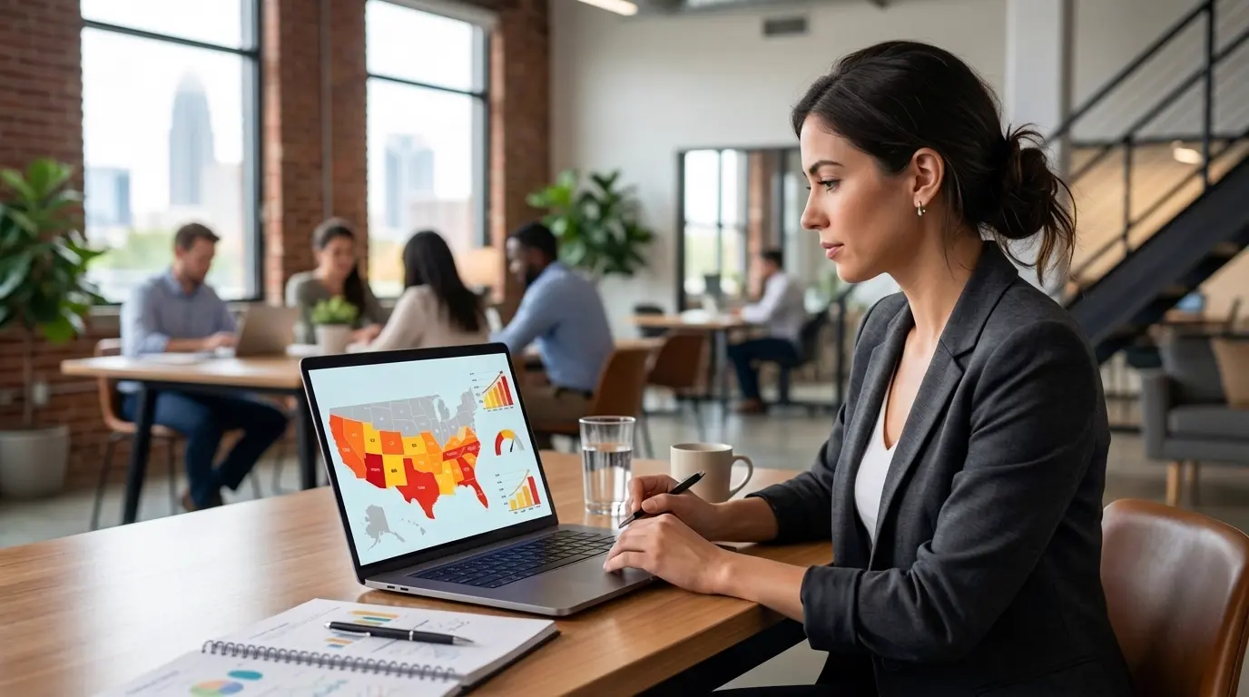 Corporate headquarters relocation trends showing Sun Belt dominance in business expansion and relocation decisions