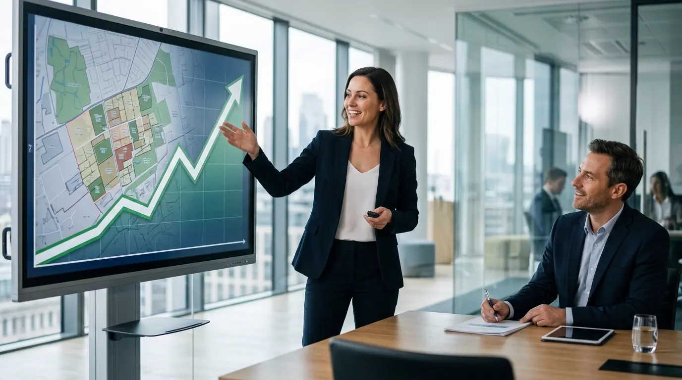 Mapquery location intelligence platform interface for CRE broker research